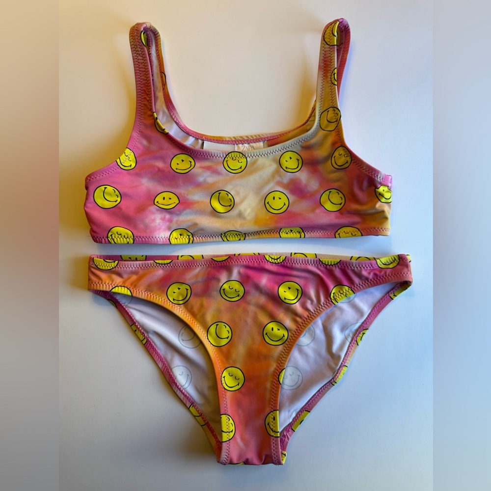 Zara X Smiley World Print Bikini Size 11-12Y in EUC